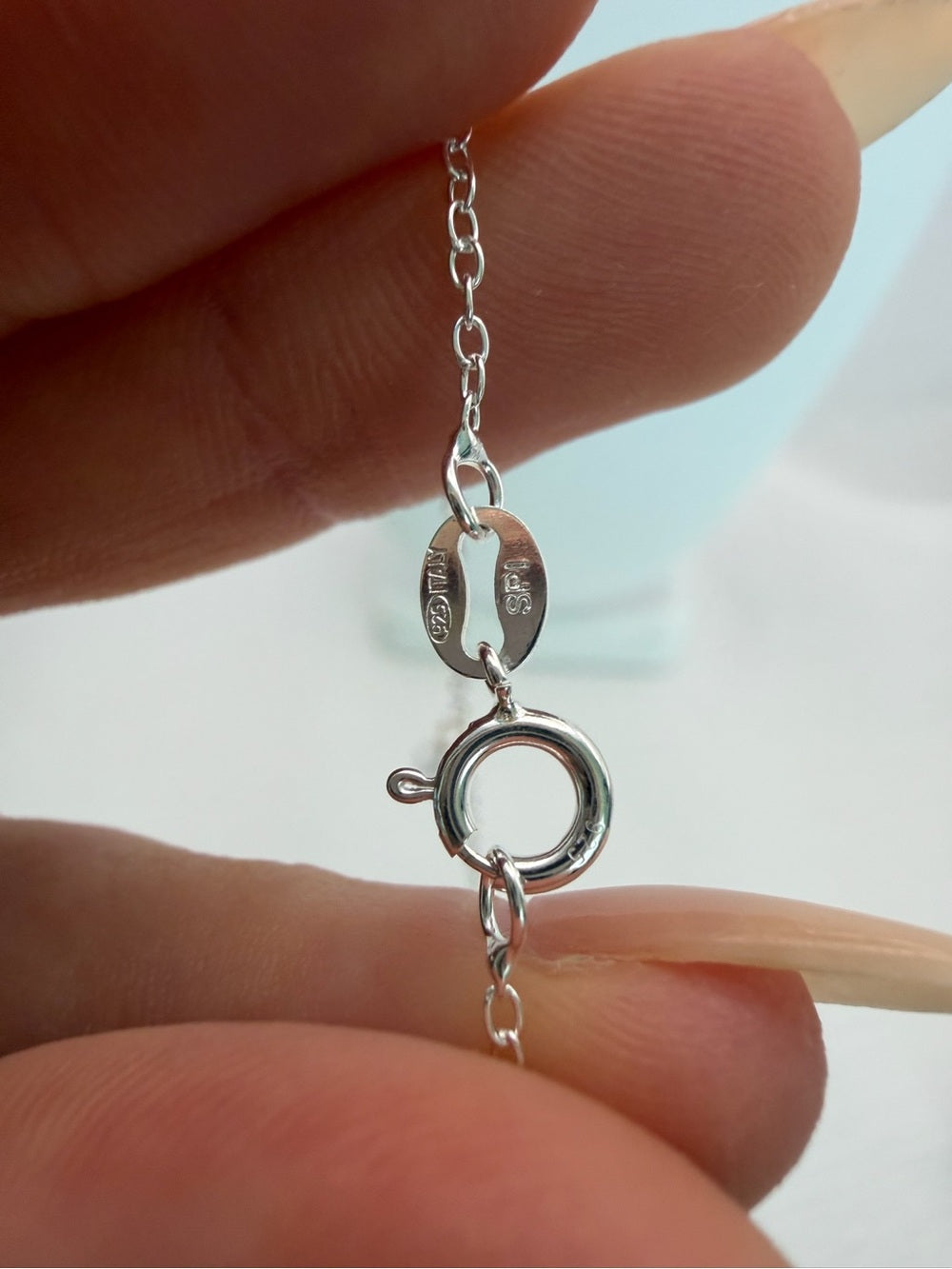 N033 Aquamarine & Clear Quartz Stationary Necklace