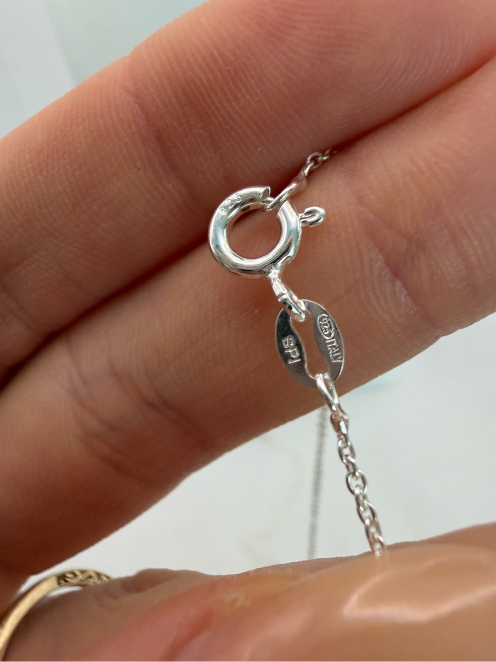 L016 Amazonite Coin Lariat Necklace