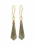 HK79325 Labradorite Kite Gold Earrings