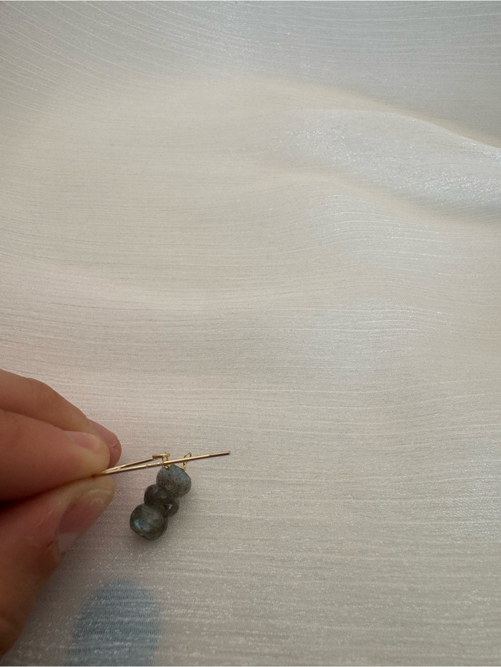 HK2418 Labradorite Gold Earrings
