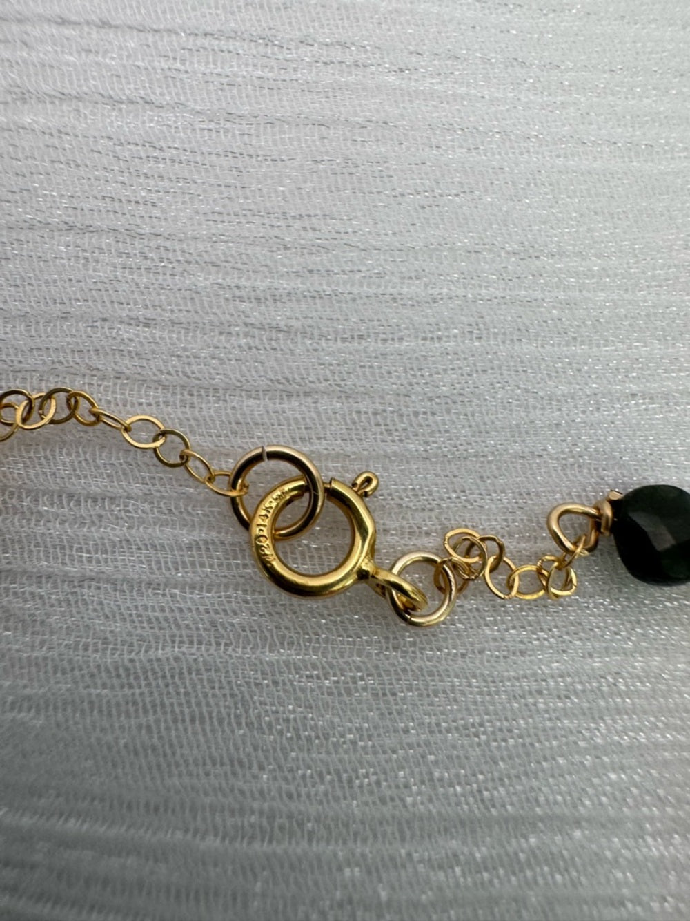 B043 Rainbow Tourmaline Gold Bracelet