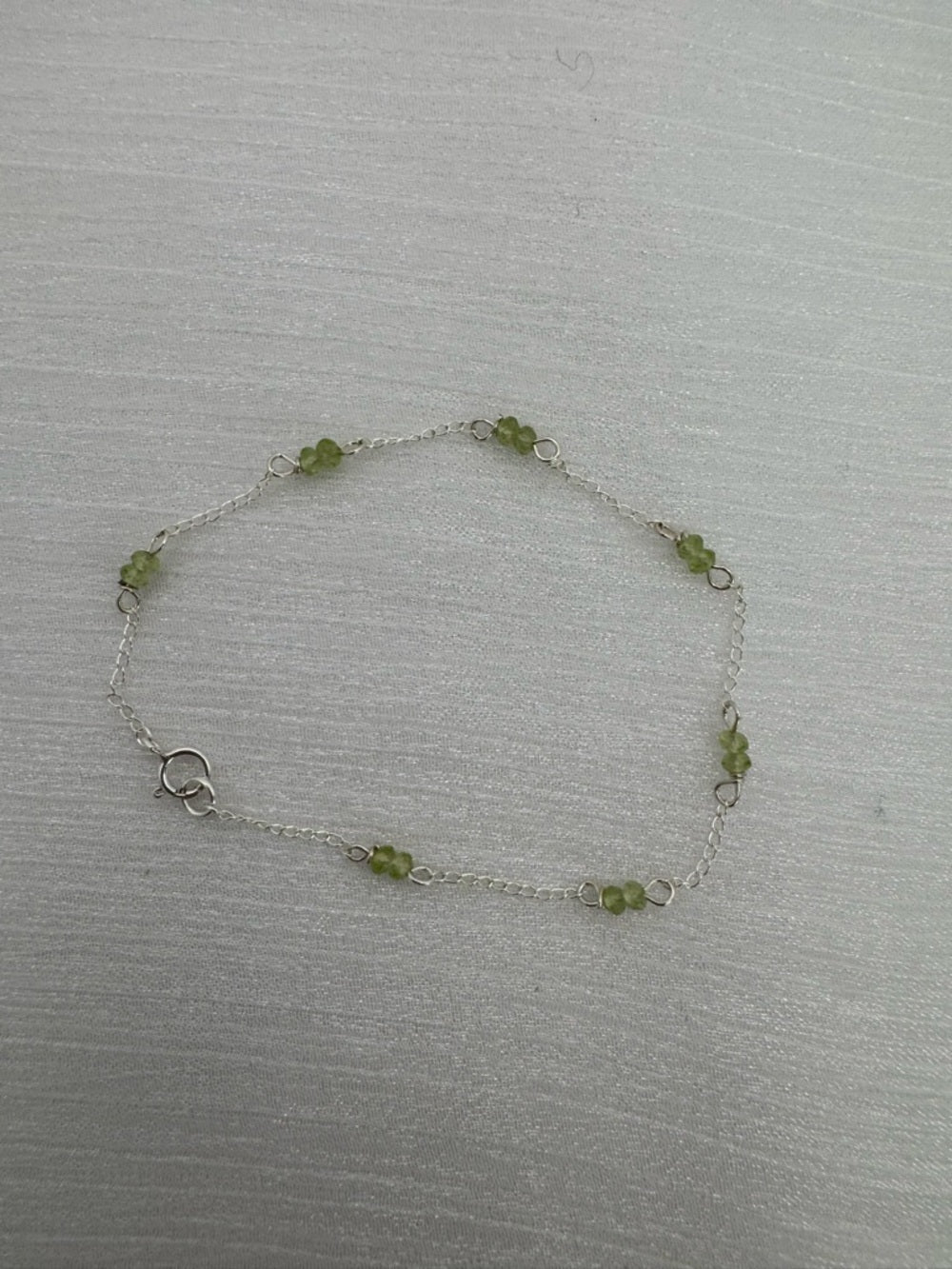 B050 Peridot Silver Bracelet