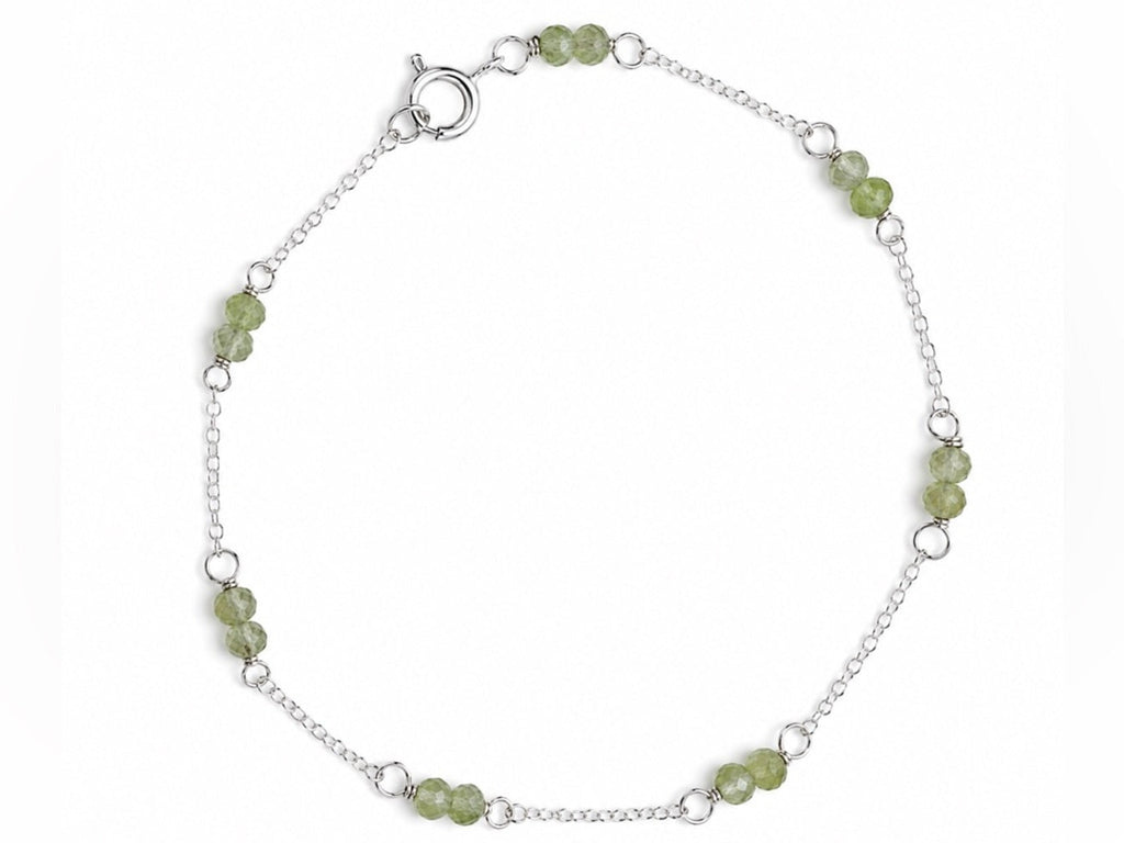 B050 Peridot Silver Bracelet