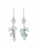 HK2113 Blue Topaz Vintage Hook Earrings