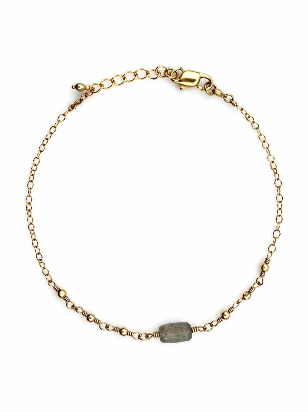 Handmade Laboradorite Gold Bracelet