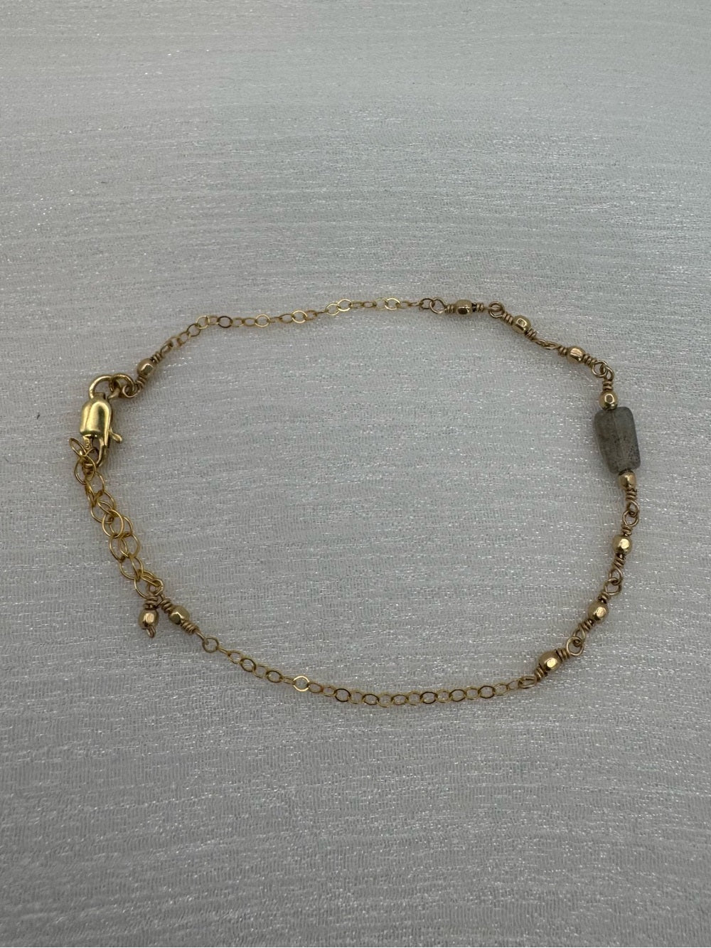Handmade Laboradorite Gold Bracelet