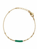 Handmade Chrysoprase Gold Bracelet