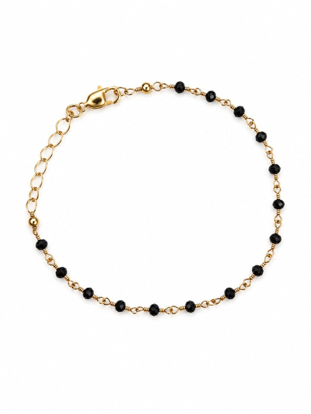 Handmade Black Onyx Gold Bracelet