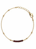 Handmade Garnet Gold Bracelet