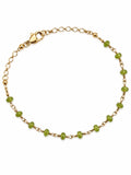 Handmade Peridot Gold Bracelet