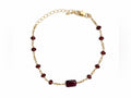 Handmade Garnet Gold Bracelet