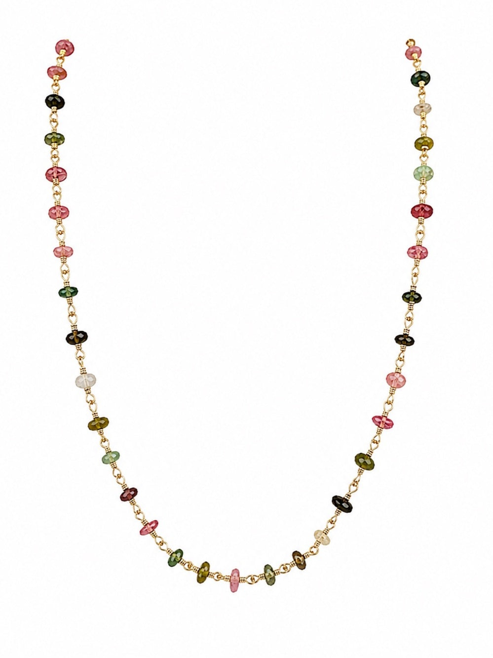 Handmade Rainbow Tourmaline Necklace