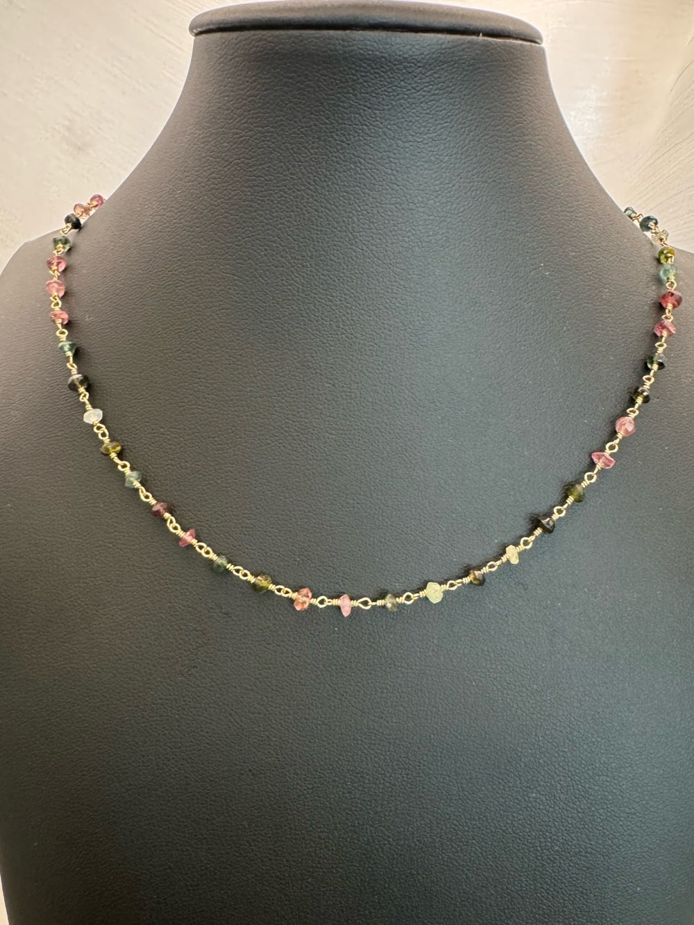 Handmade Rainbow Tourmaline Necklace