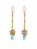 Blue Celestial Dangle Hook Earrings