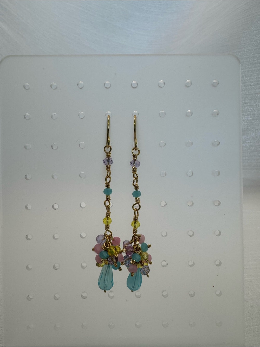 Blue Celestial Dangle Hook Earrings