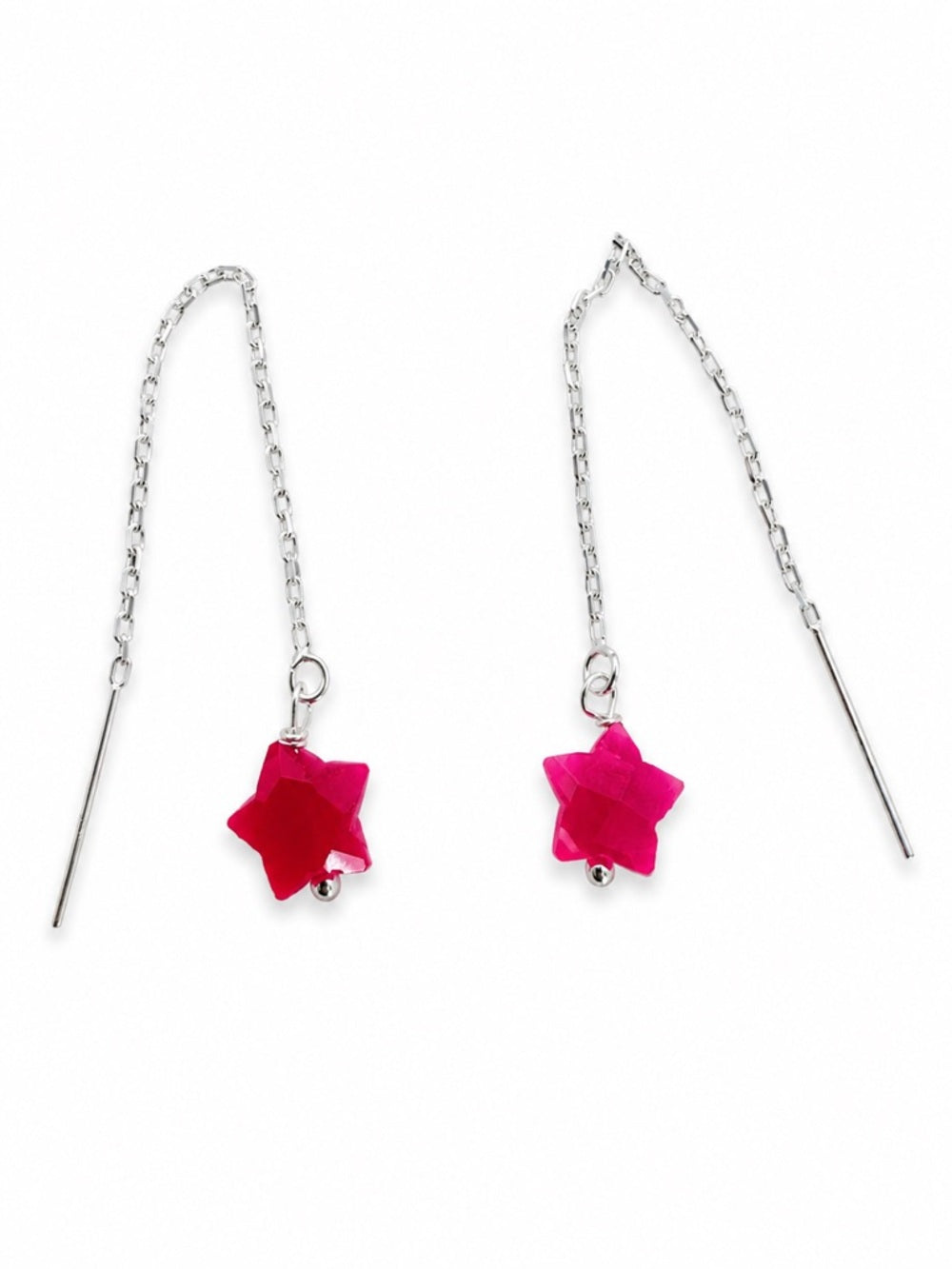 TH0010 Pink Chalcedony Star Threaders