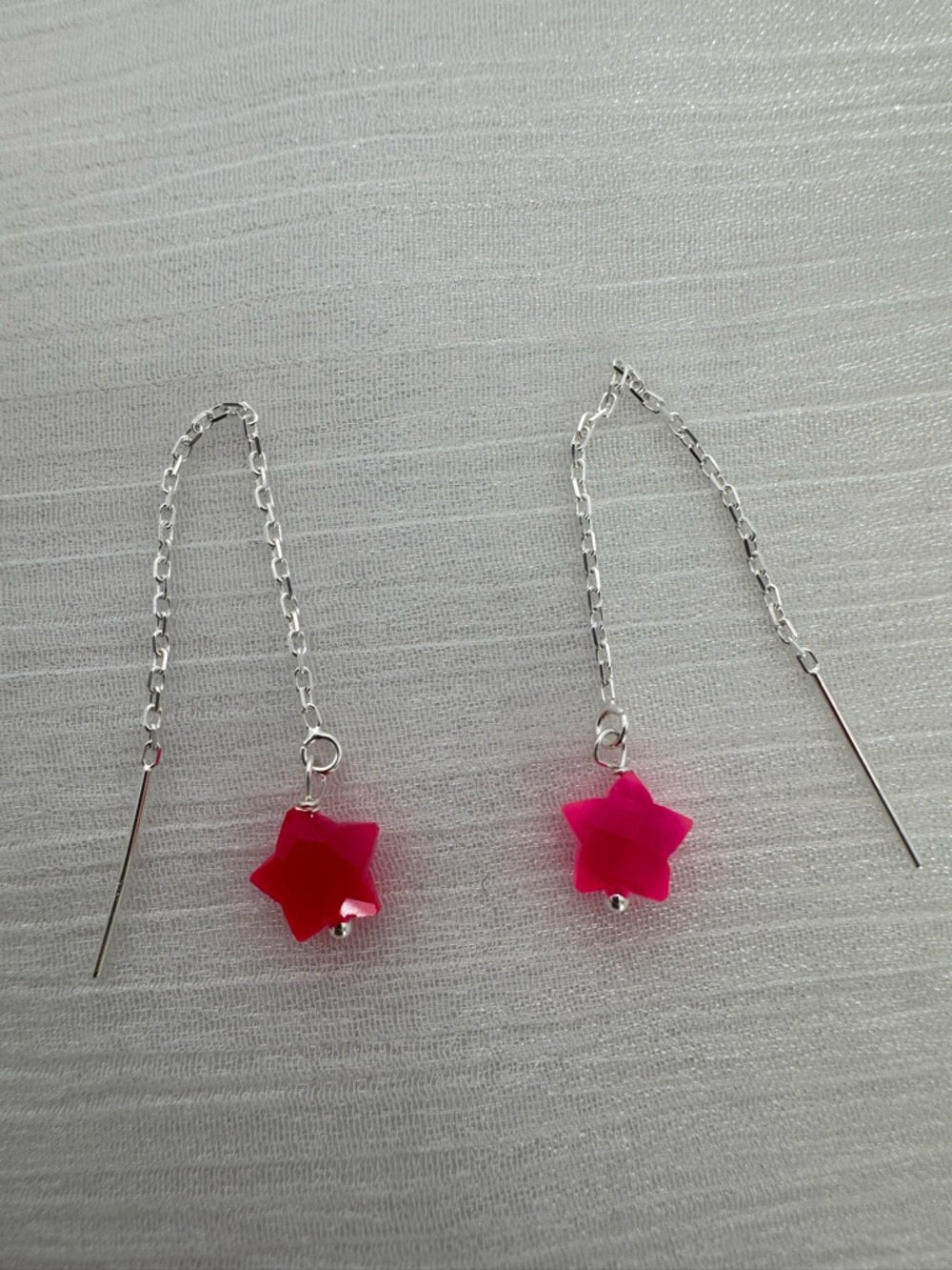 TH0010 Pink Chalcedony Star Threaders
