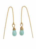 TH332 Amazonite Gold Threaders