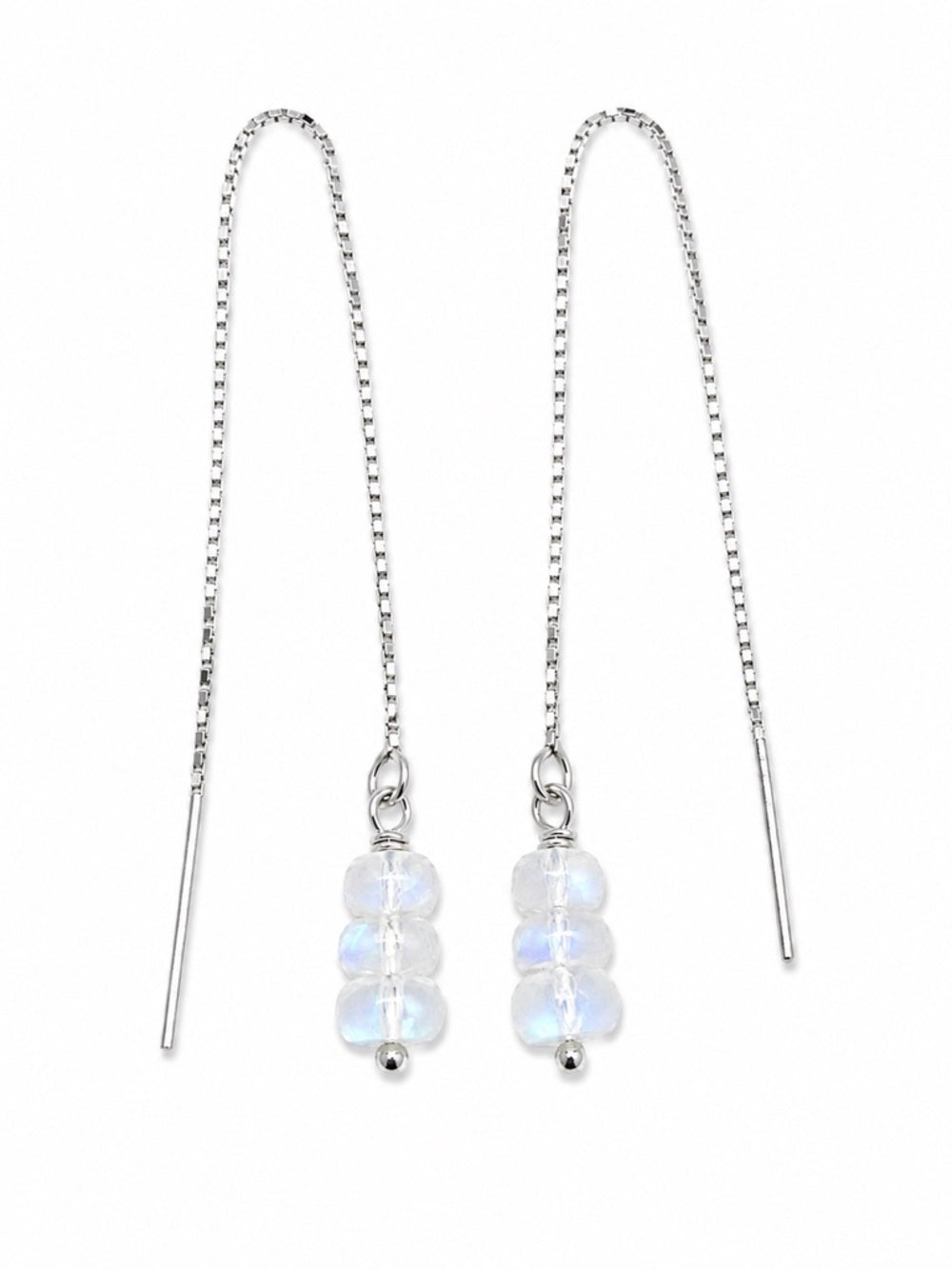 TH0019 Moonstone Silver Threaders