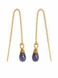 TH056 Tanzanite Gold Threaders