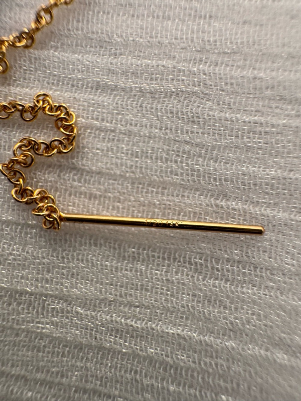 TH056 Tanzanite Gold Threaders