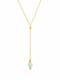 N0057 Larimar Lariat Necklace