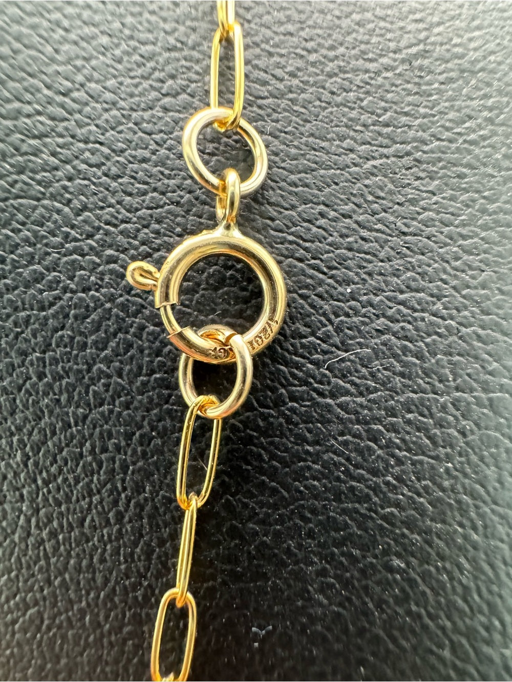 L032 Peridot Lariat Paperclip Necklace