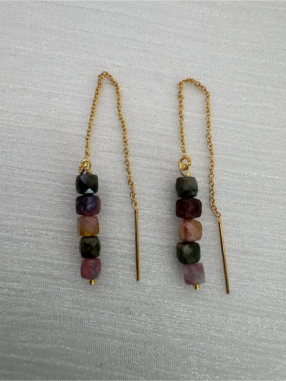 TH1652 Rainbow Tourmaline Threaders