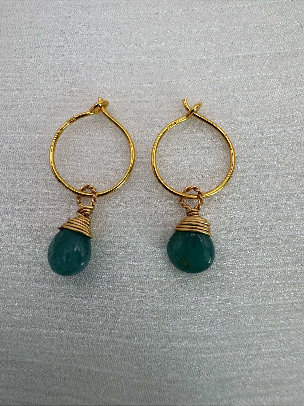 HP0021 Grandidierite Mini Hoop Earrings