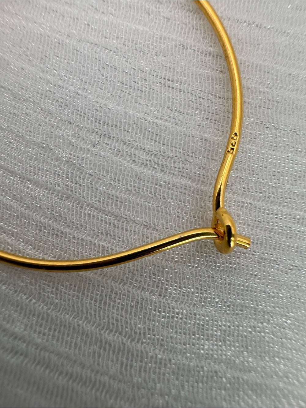 HP0022 Grandidierite Gold Hoop Earrings