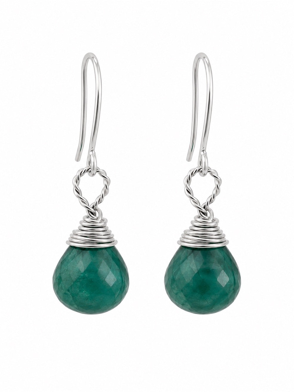 HK0038 Grandidierite Silver Earrings