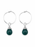 HP0020 Grandidierite Hoop Earrings
