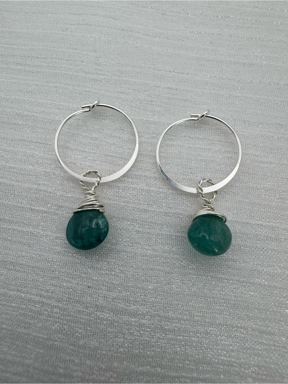 HP0020 Grandidierite Hoop Earrings