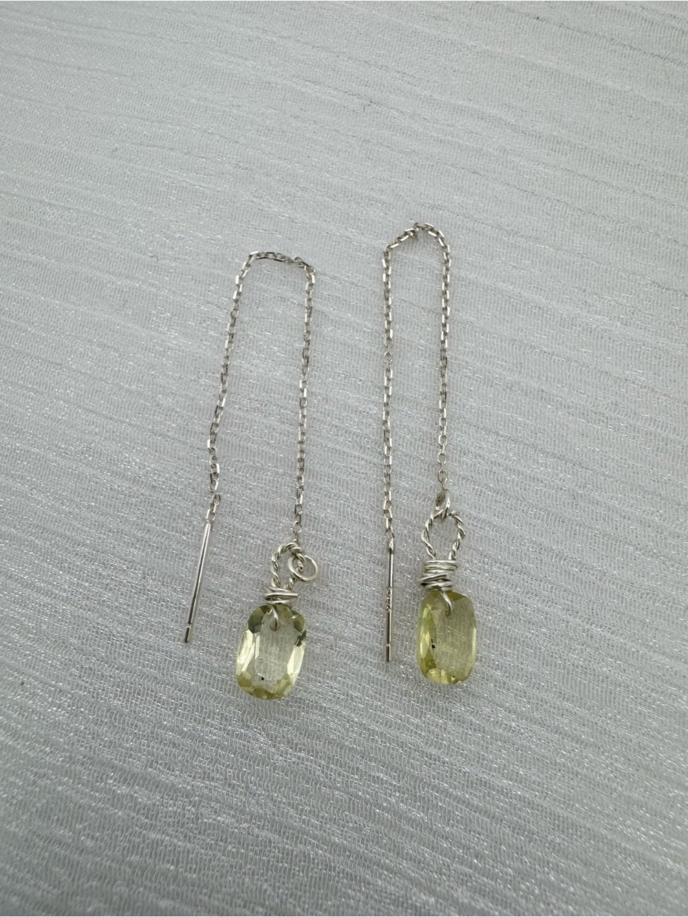 TH1846 Lemon Quartz Silver Threaders