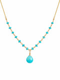Turquoise Gold Filled Drop Necklace