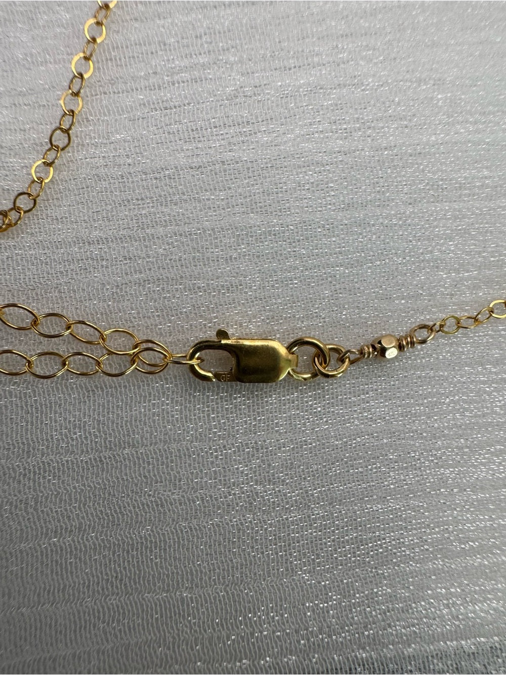 Aquamarine Gold Filled Drop Necklace