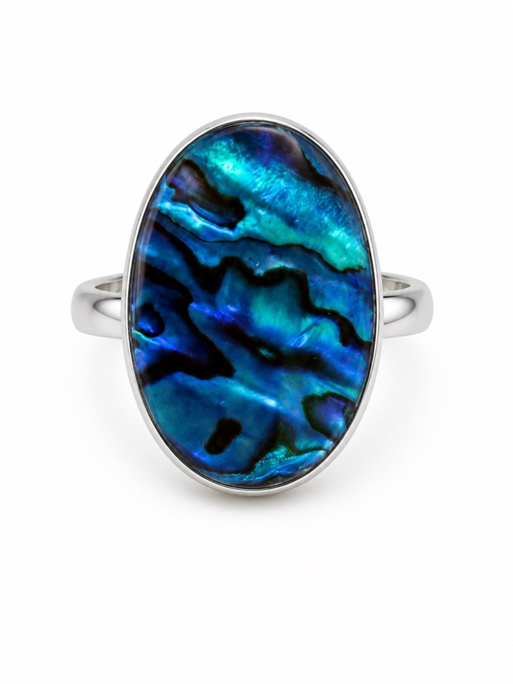 Rare Blue Paua Abalone Ring