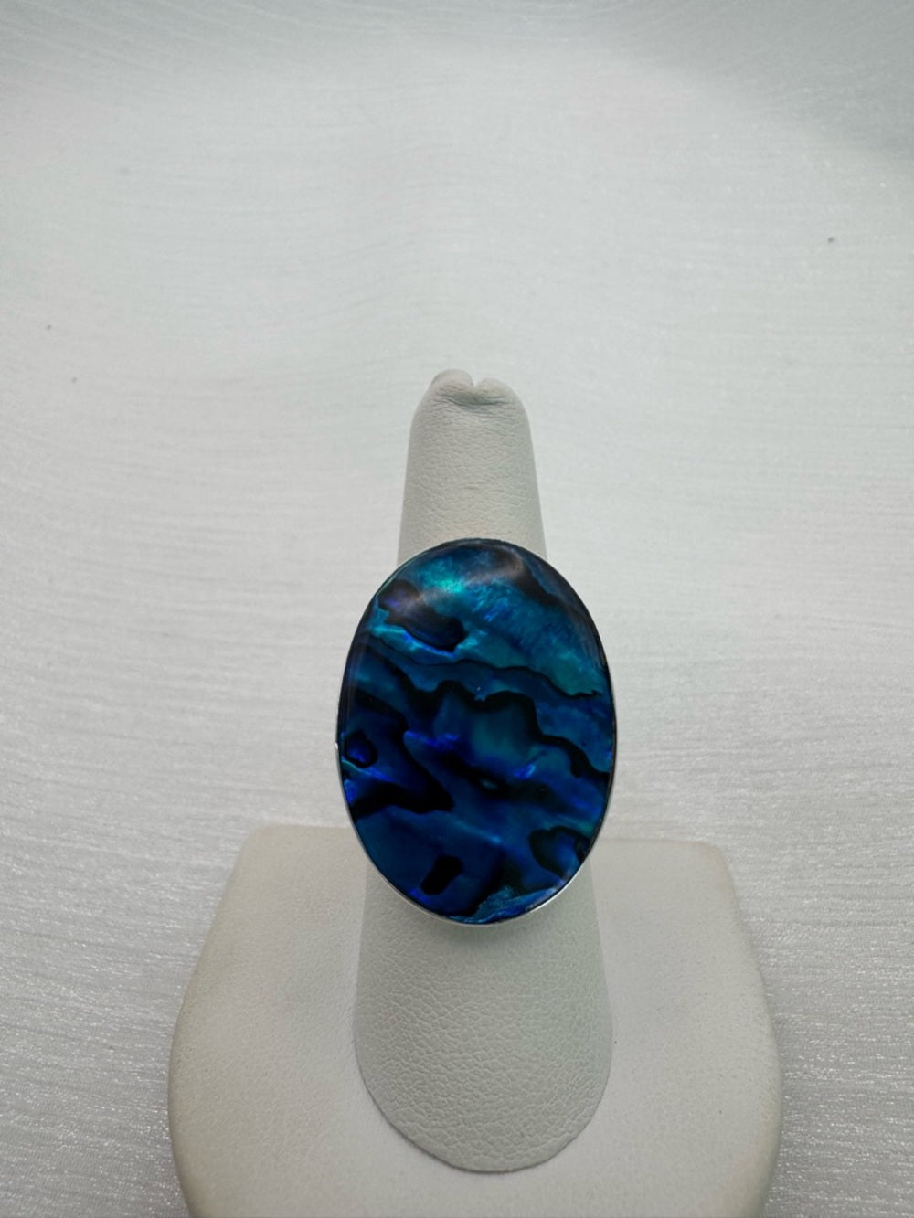 Rare Blue Paua Abalone Ring