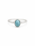 Oval Larimar Ring