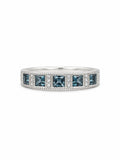 Blue Topaz Half Eternity Band