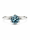 Blue Topaz Solitaire Ring