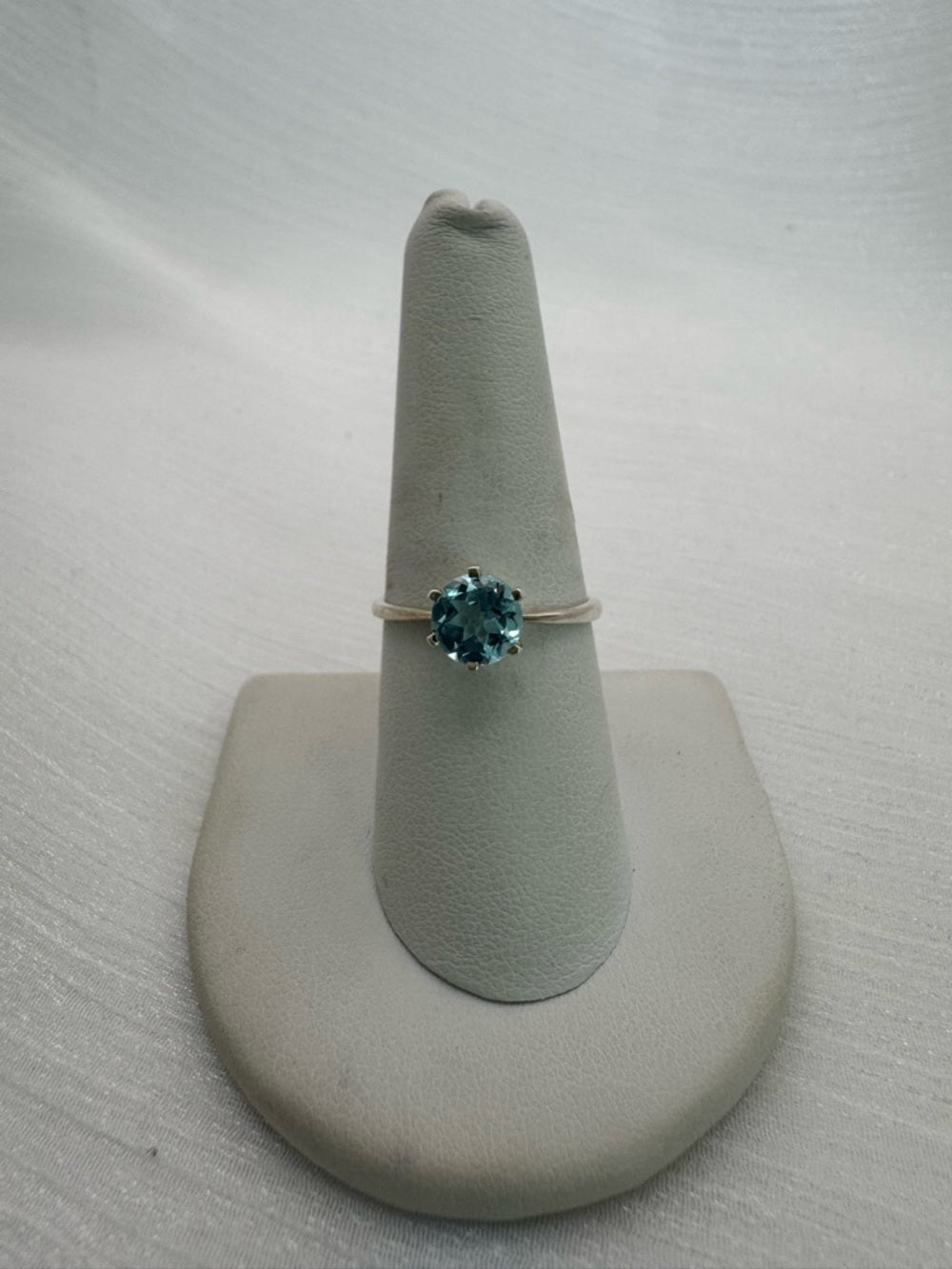 Blue Topaz Solitaire Ring