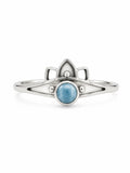 Larimar Crown Ring