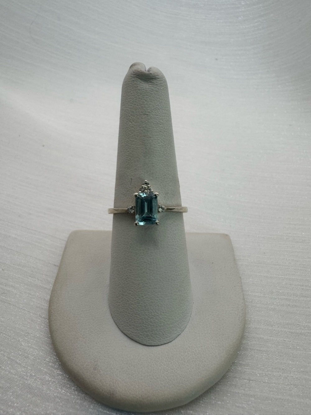 Blue Topaz Emerald Cut Ring