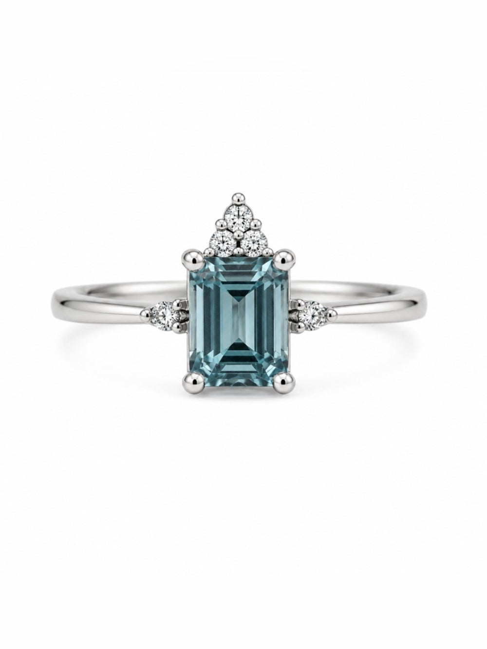 Blue Topaz Emerald Cut Ring
