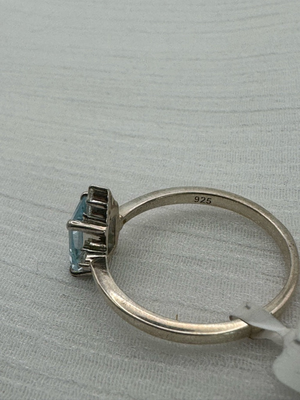 Blue Topaz Emerald Cut Ring