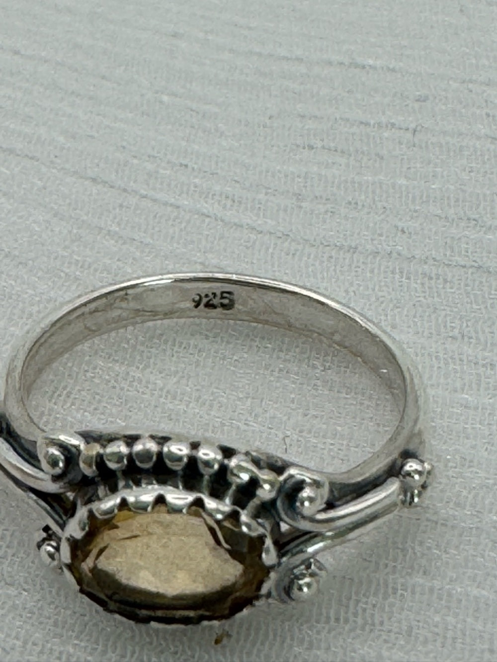 Citrine East West Oval Heirloom Ring