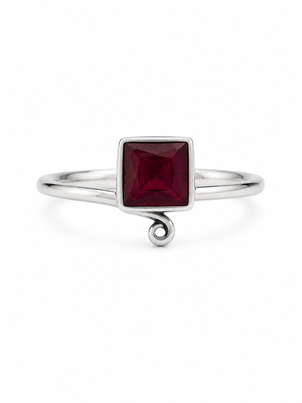 Ruby Square Bezel Ring