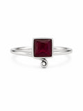 Ruby Square Bezel Ring