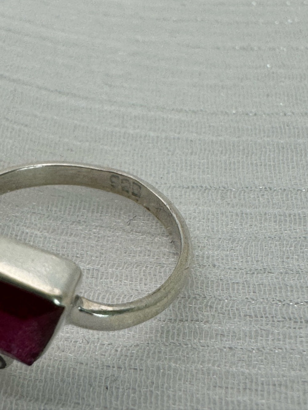 Ruby Square Bezel Ring